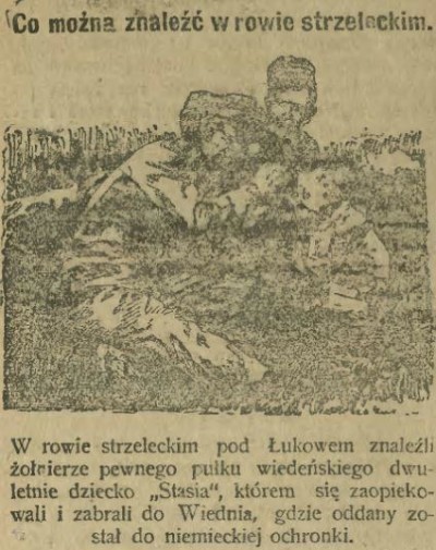 Co można znaleźć w rowie strzeleckim. Łuków - 1915r.